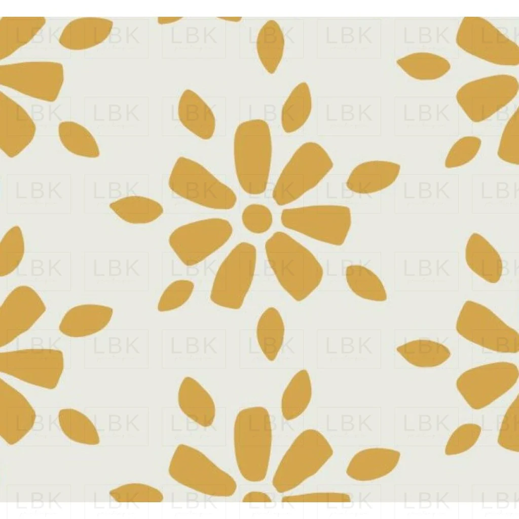 Merry Flower Gold on Cream