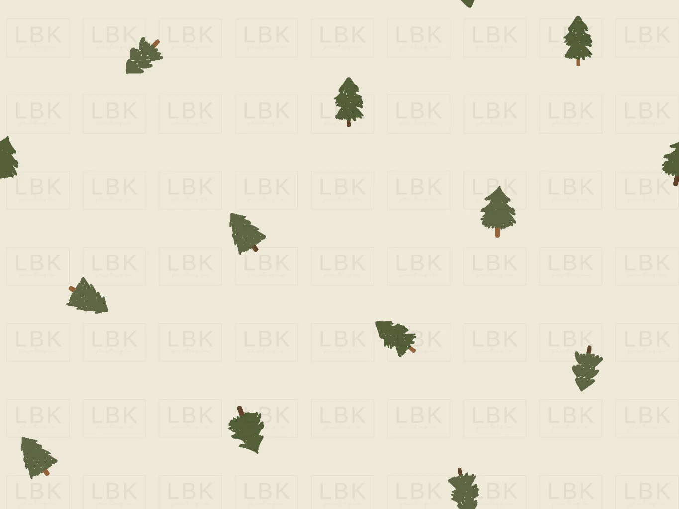 Micro tossed Christmas tree in pine on dark cream