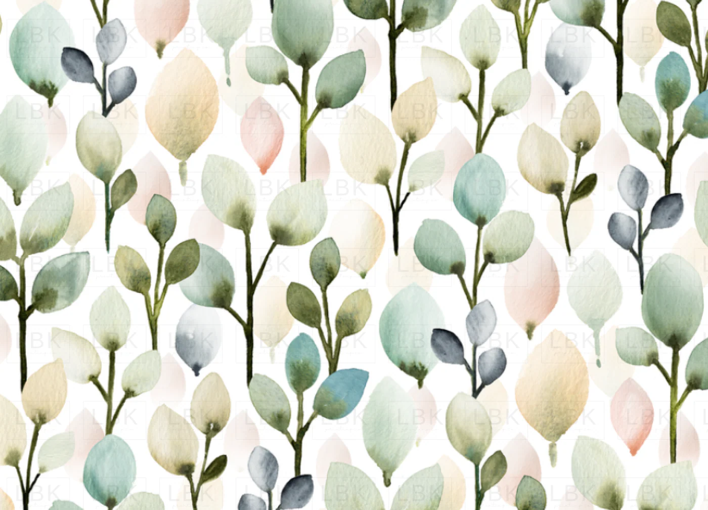 MODERN EUCALYPTUS LEAVES SPRING GREEN