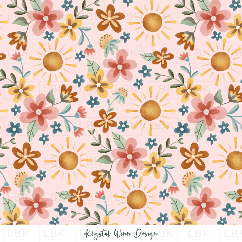 Mr Golden Sun Sunshine Floral Pink