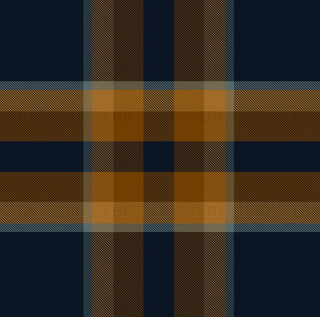 Navy and Carmel Plaid