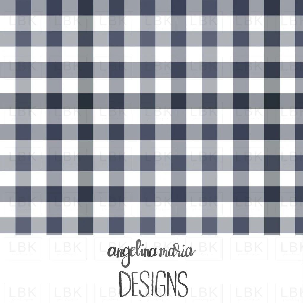 navy gingham