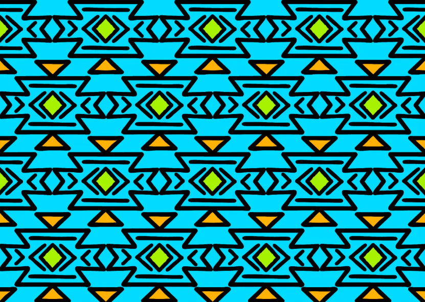 neon moon abstract blue
