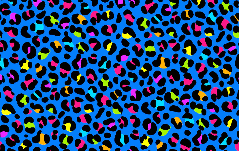 neon moon cheetah blue