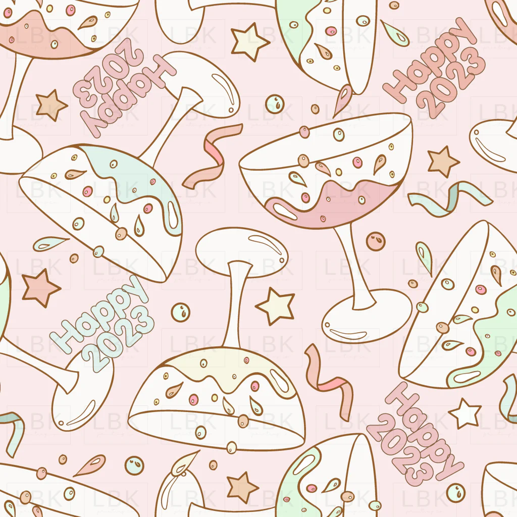 New Year pattern boho pink