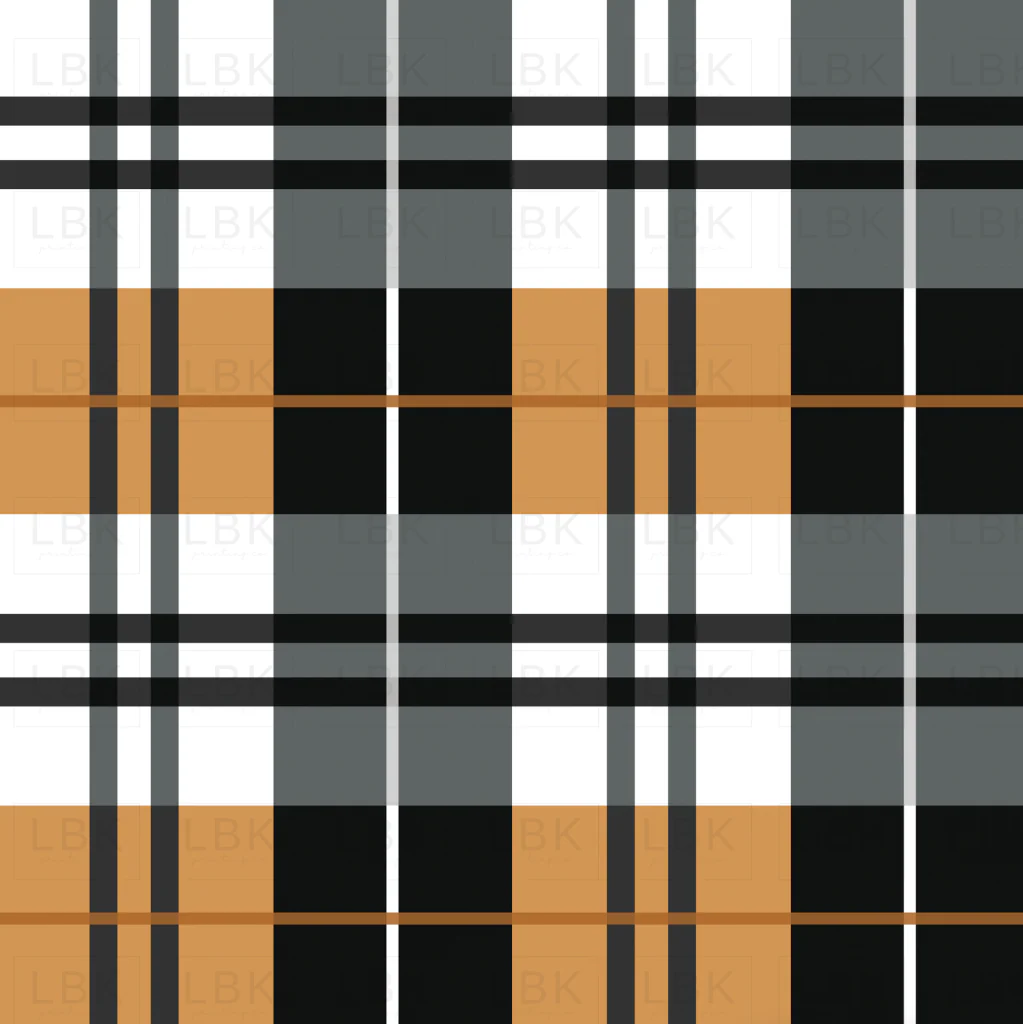 October Moon Plaid Orange Black