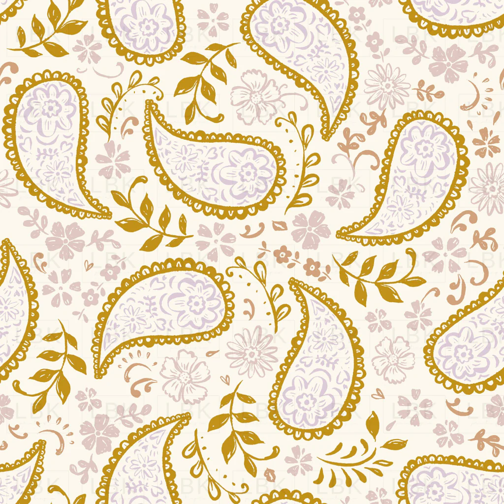 paisley dustypinkochre