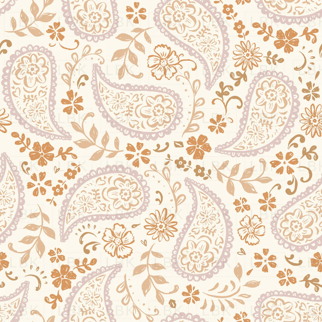 paisley terra cotta