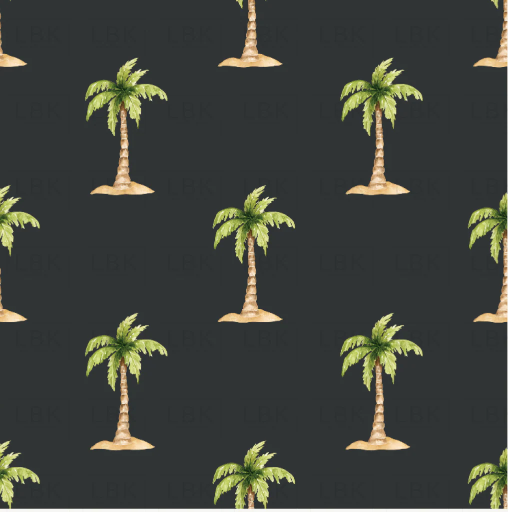Palm Trees Island Black