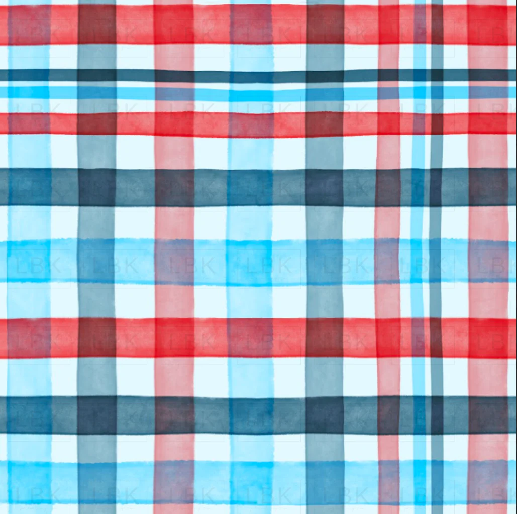 Patriot plaid light blue