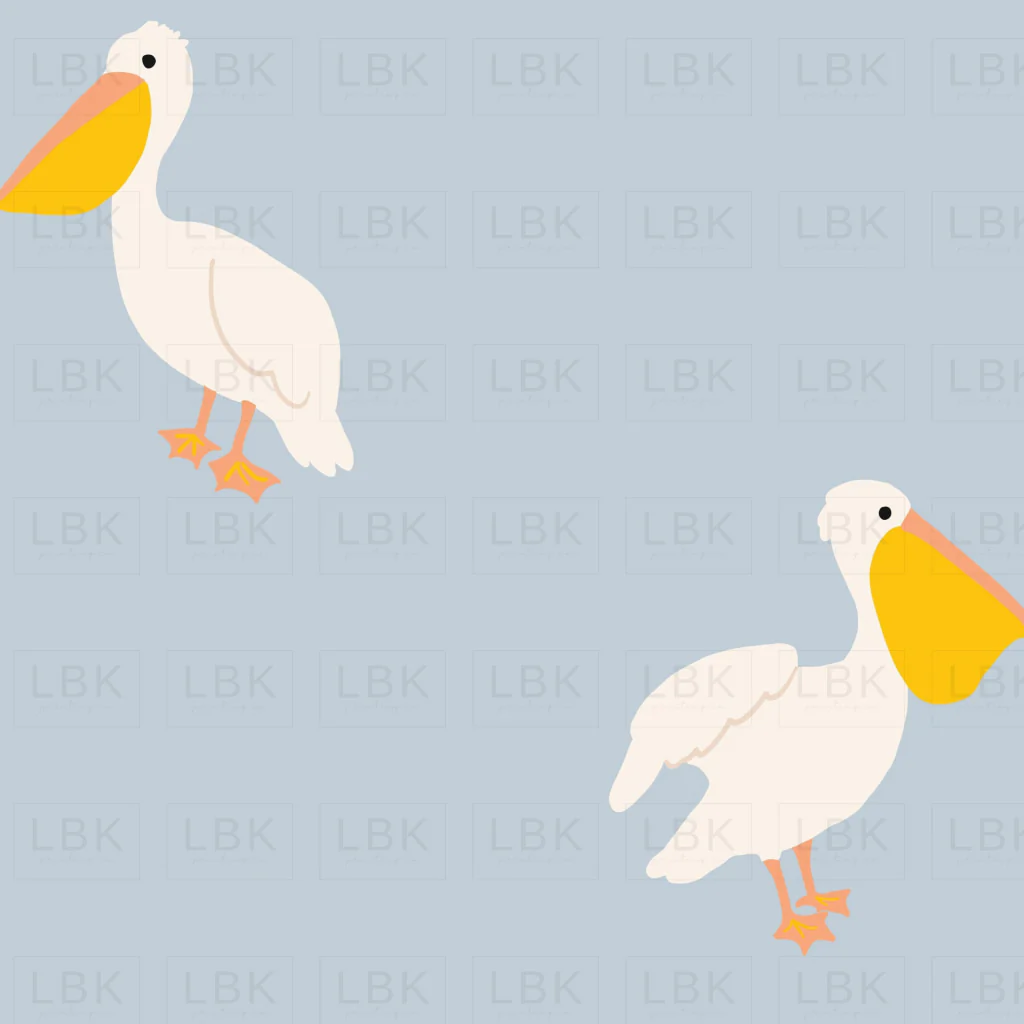 Pelican in Periwinkle