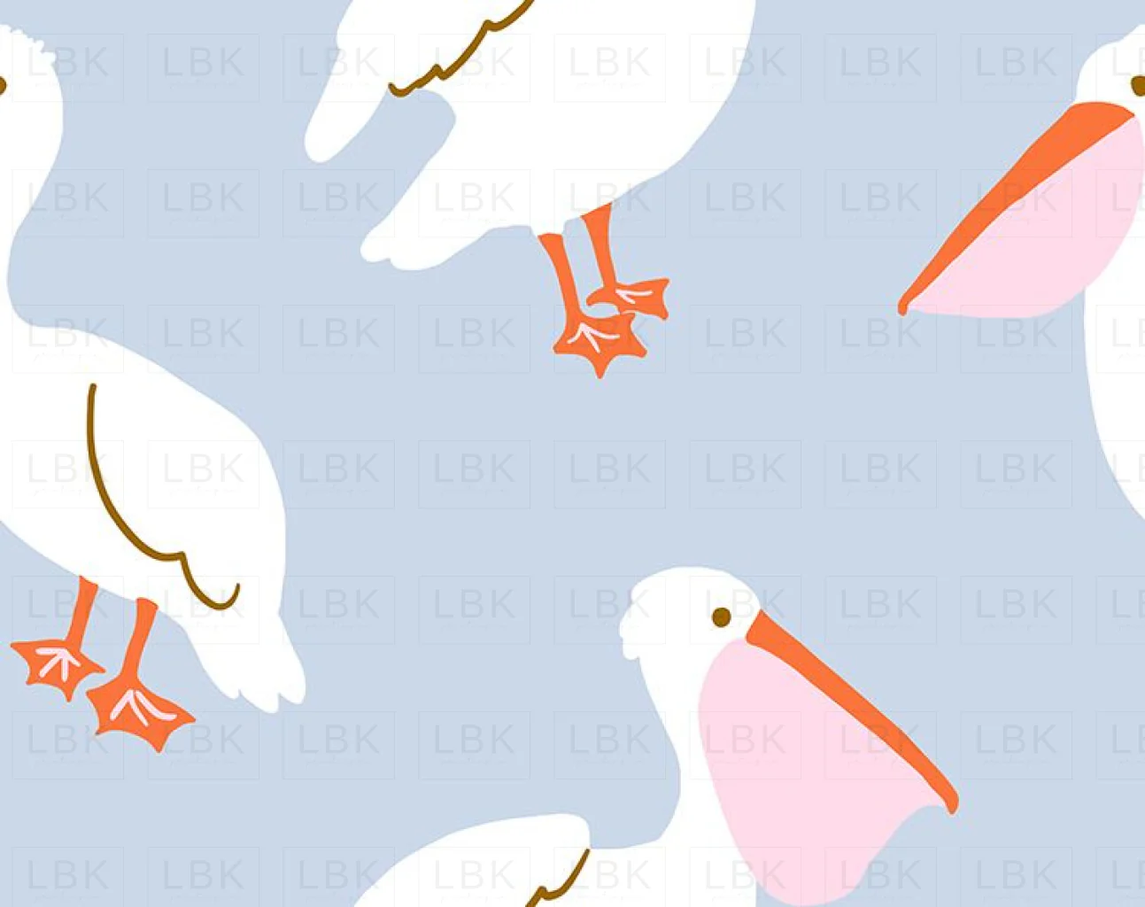 Pelicans in Periwinkle