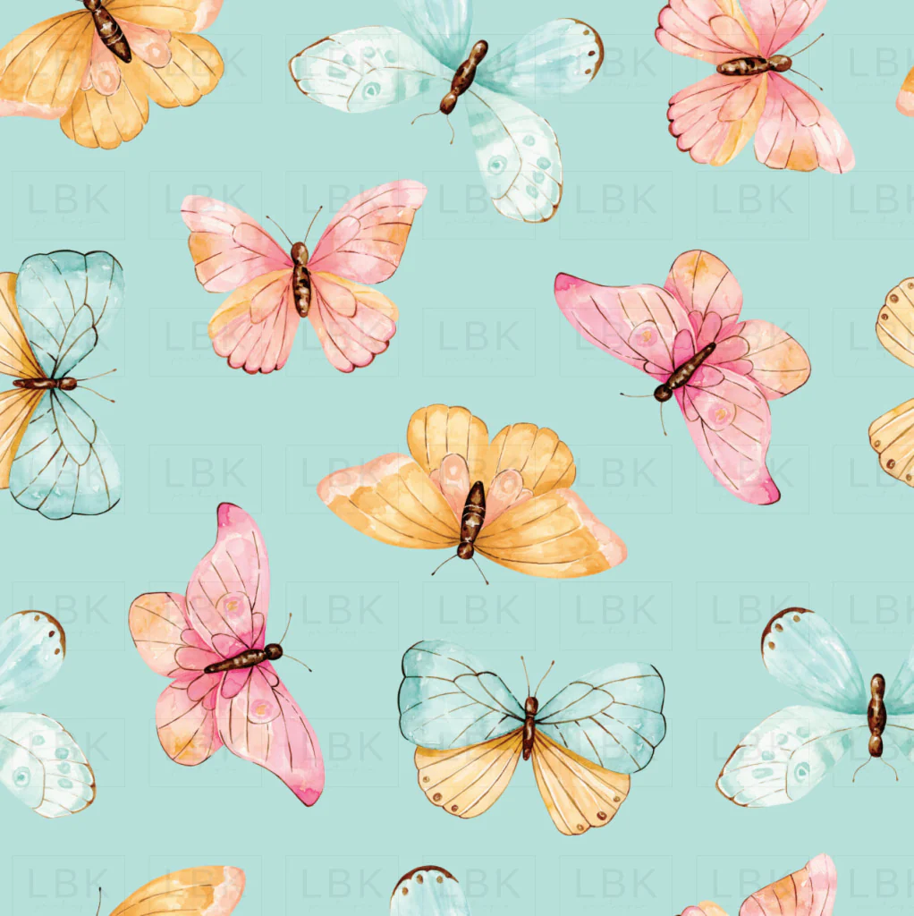 Penelope Butterflies Aqua