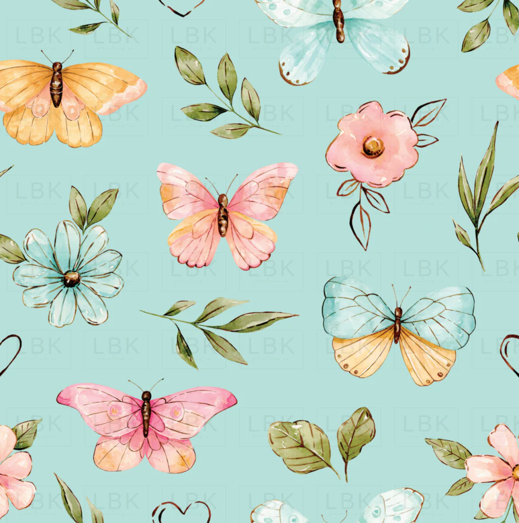 Penelope Butterfly Blossom Aqua