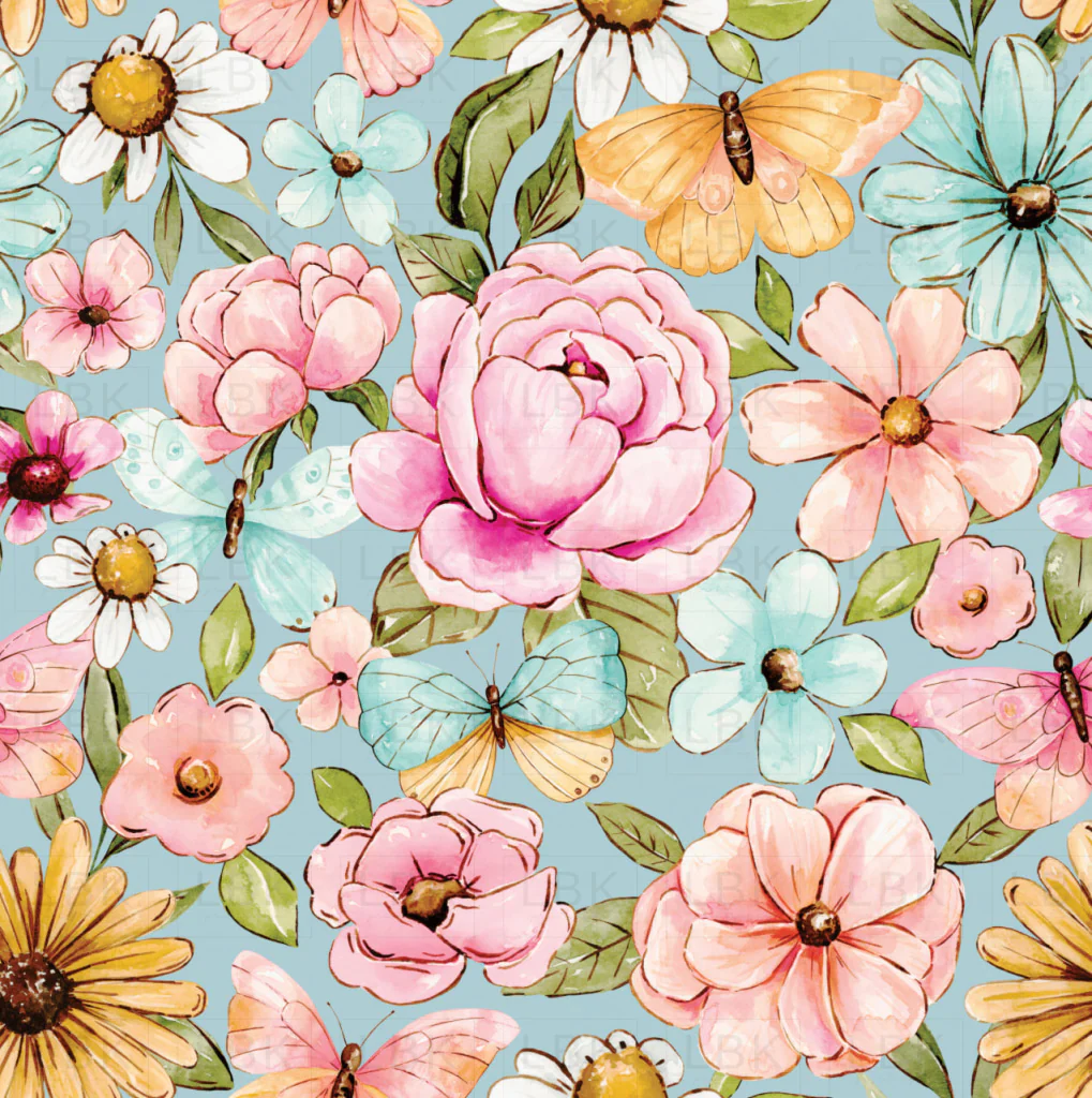 Penelope Butterfly Floral Blue