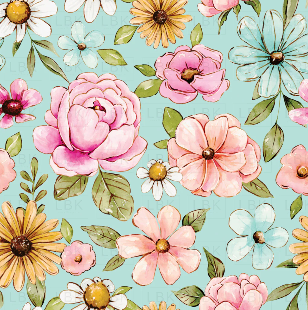 Penelope Flowers Aqua