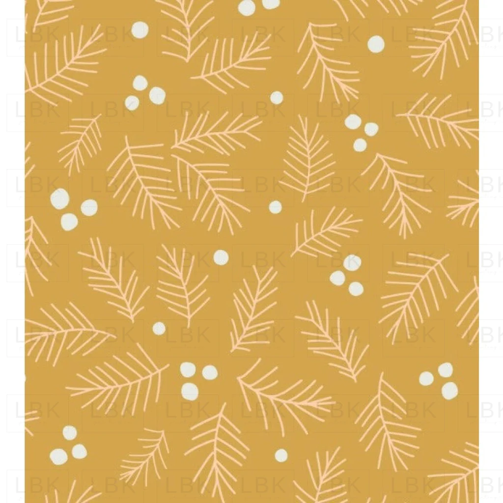 Pine Branches on Gold