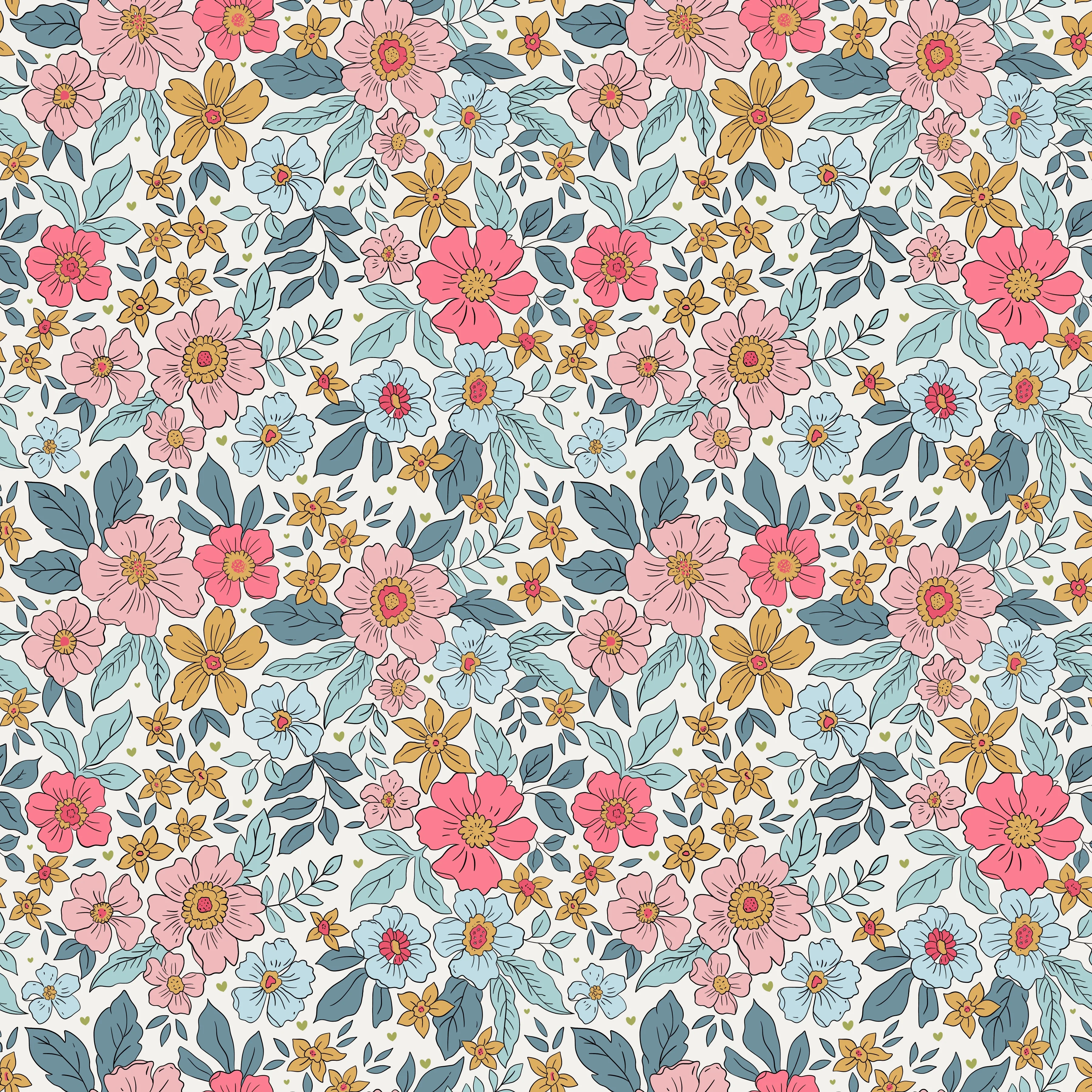Pink and Blue Floral Mother's Day