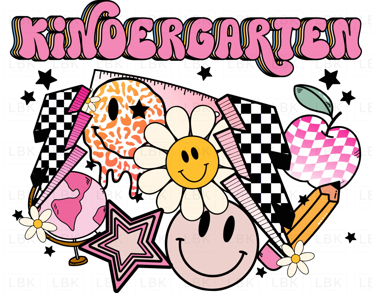 Pink Back to school - Kindergarten- DTF