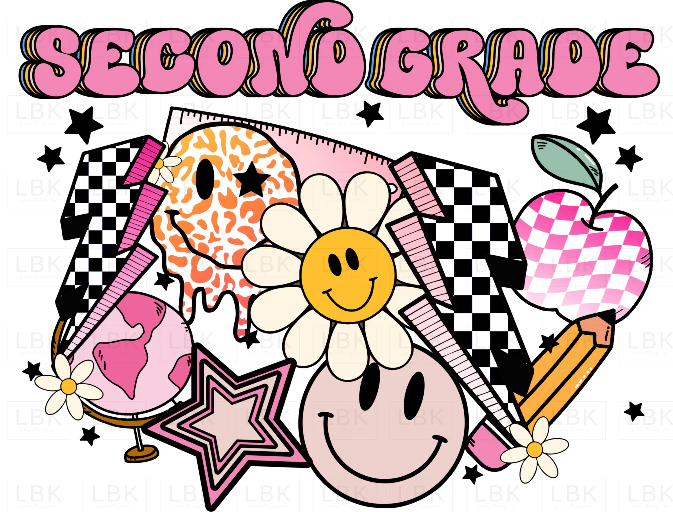 Pink Back to school - Second Grade- DTF