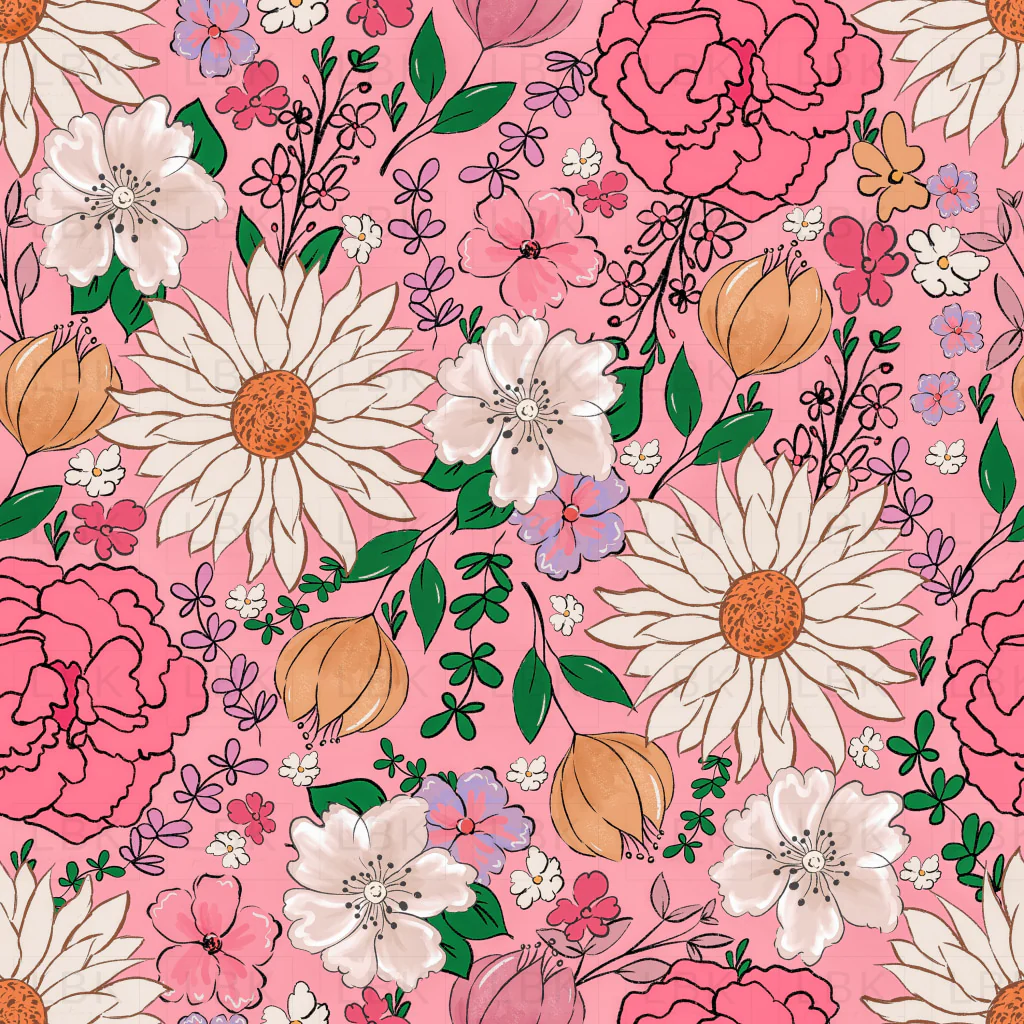 Pink Boho Floral