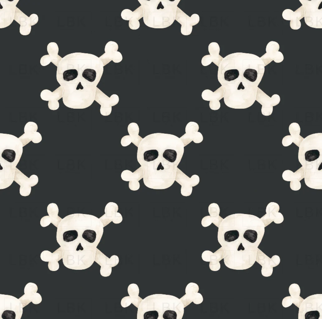 Pirates Ahoy Skulls Black
