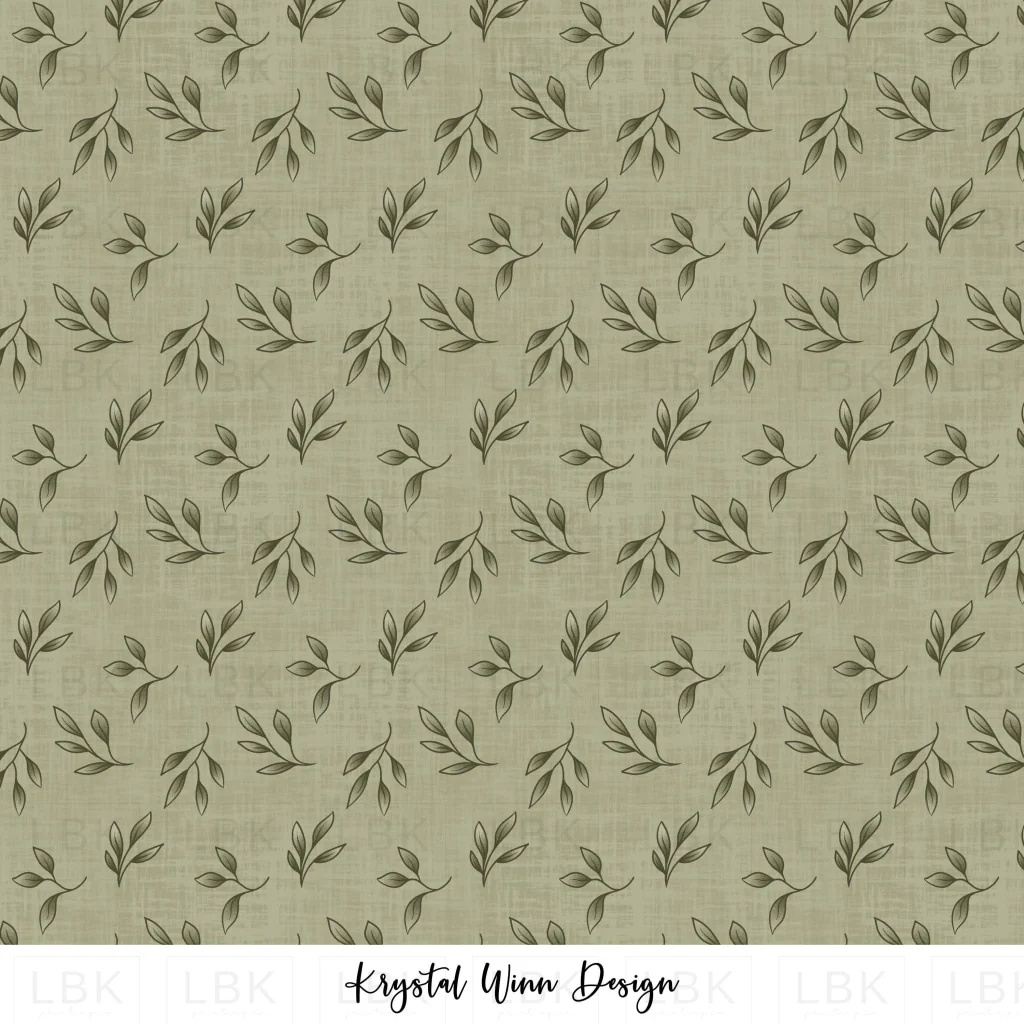 Ponies + Peonies Leaf Green