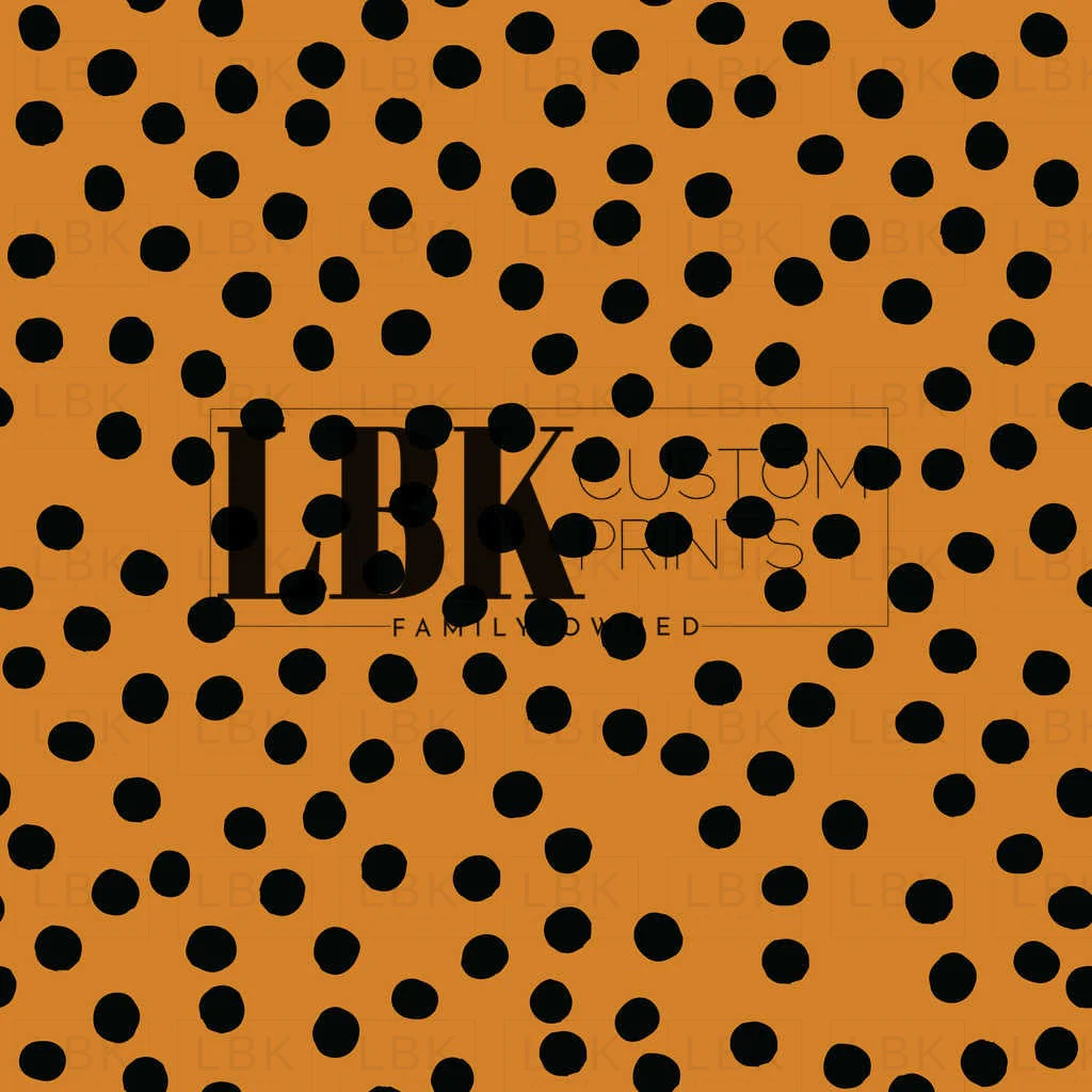 Pumpkin Black Polka Dot