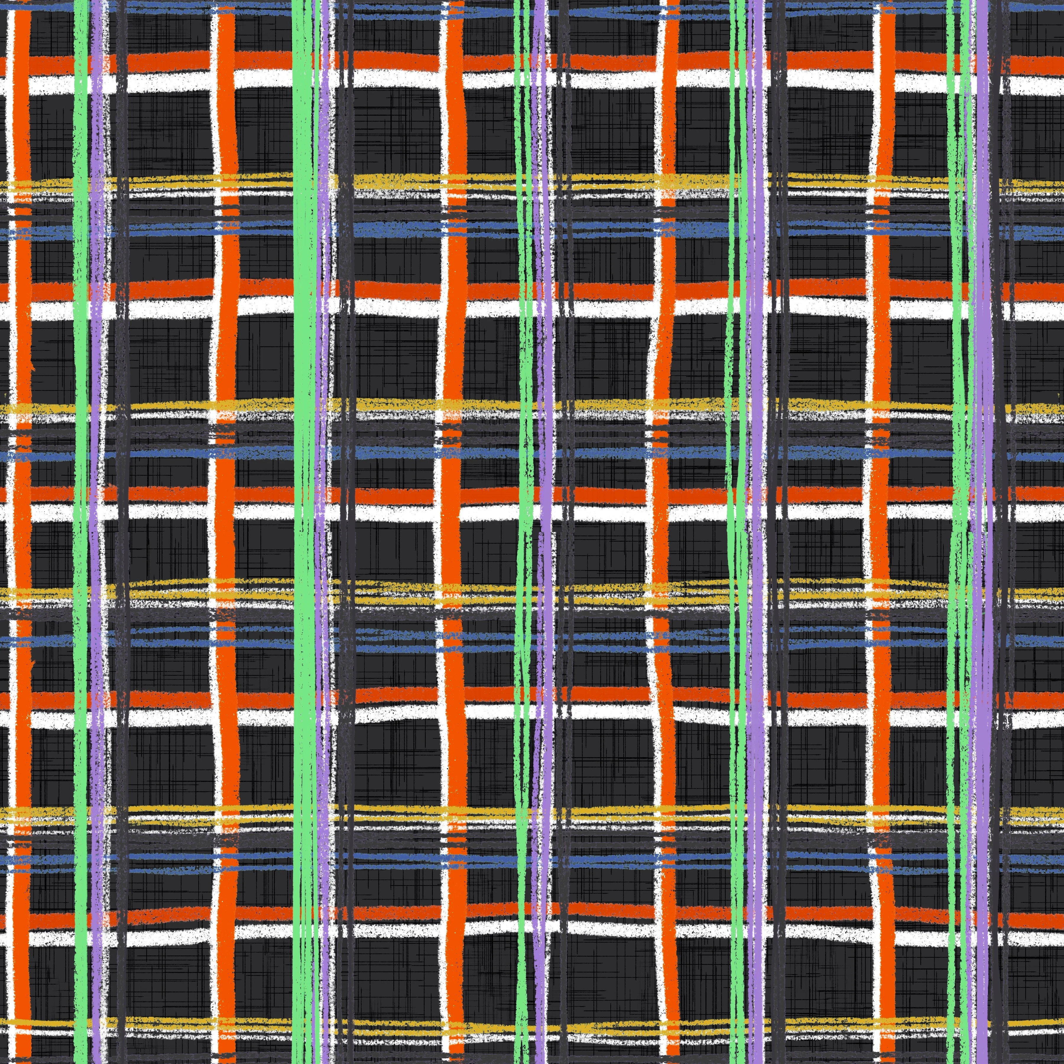 Pumpkin Patch plaid midnight multi