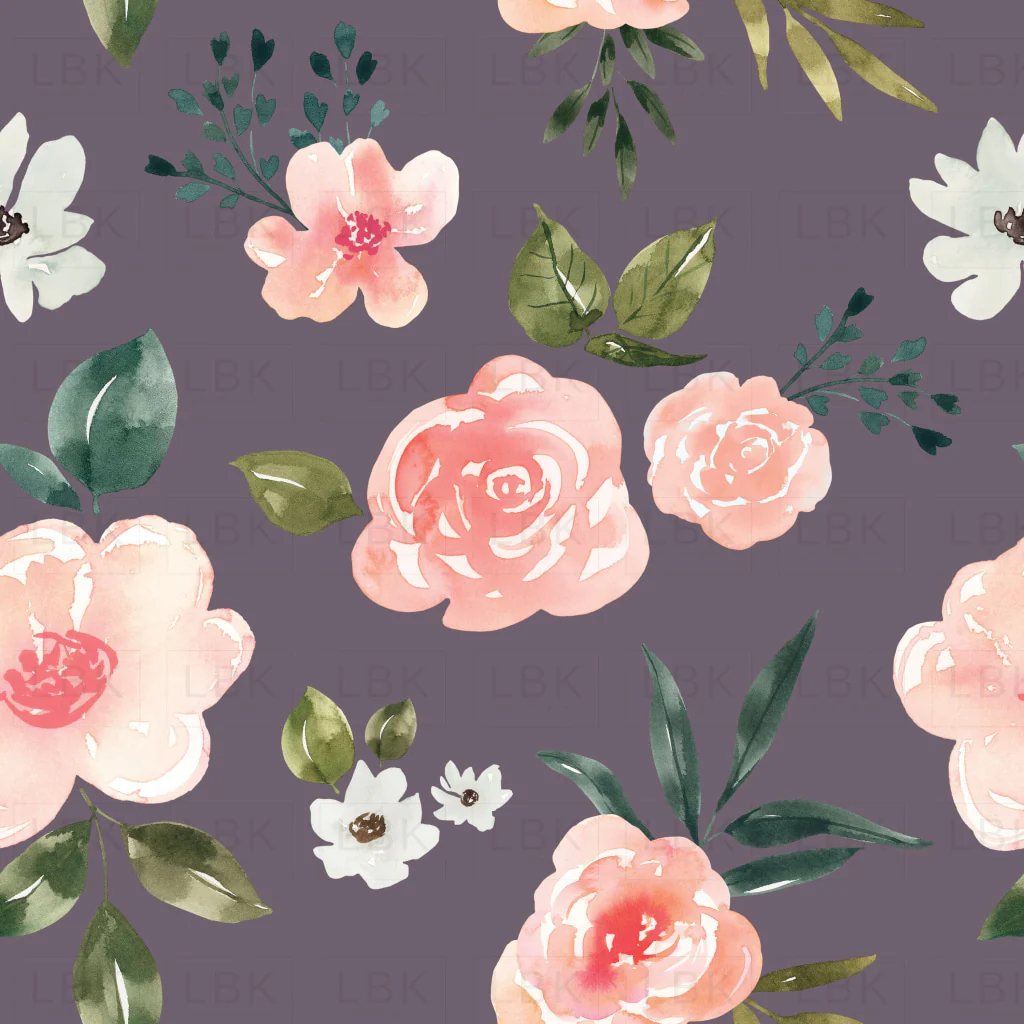 Purple Vintage Spring Floral