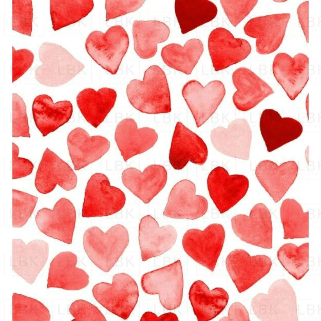 Red Hearts Watercolor