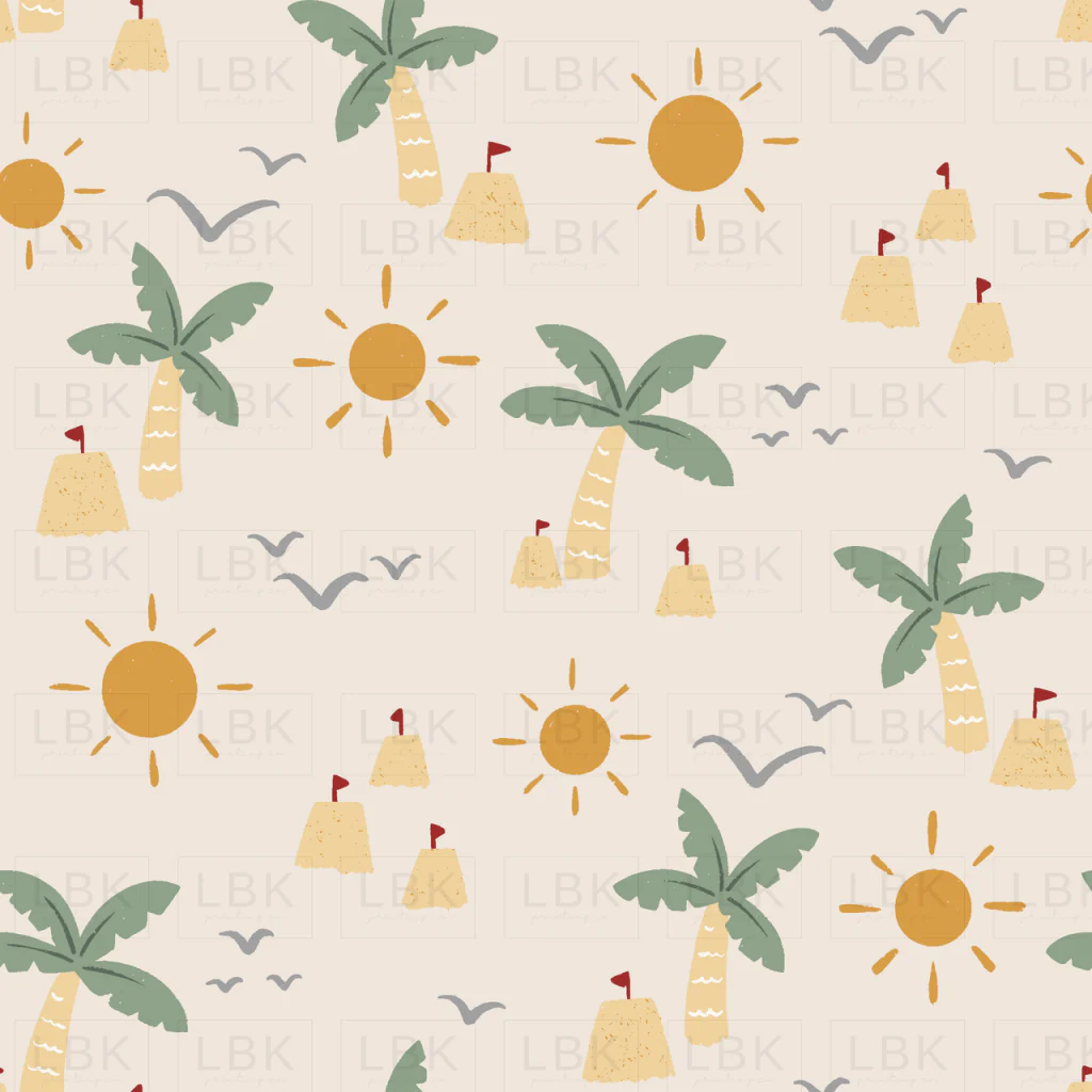 Sandcastle Under the Palm Tree - Beige
