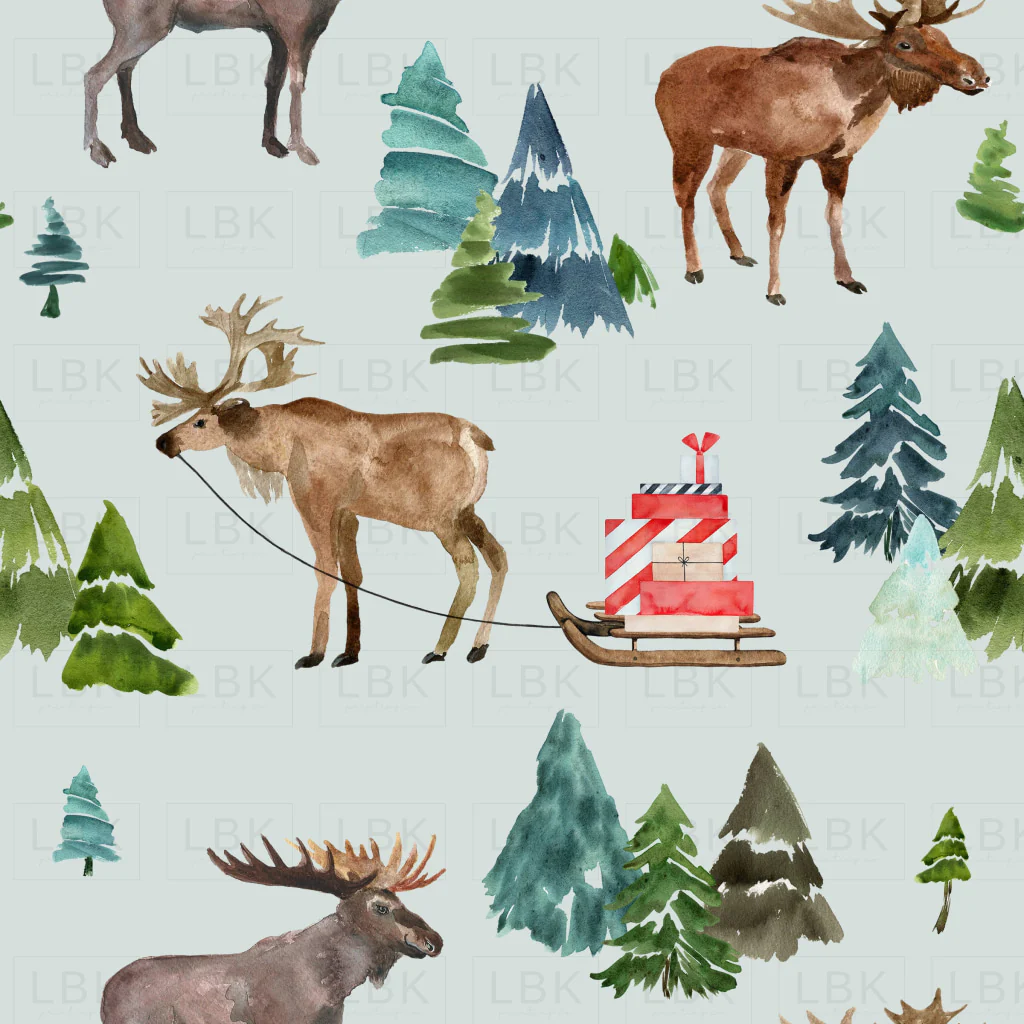Santa's Helper on Nebula Blue