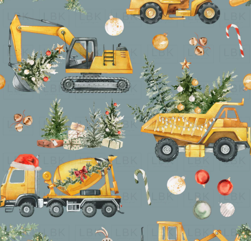 Santa's Little Builders - Christmas Construction Trucks on Juniper