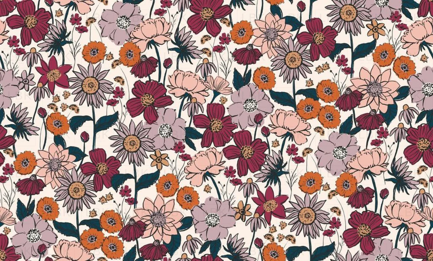 Scarlet Autumn in ivory