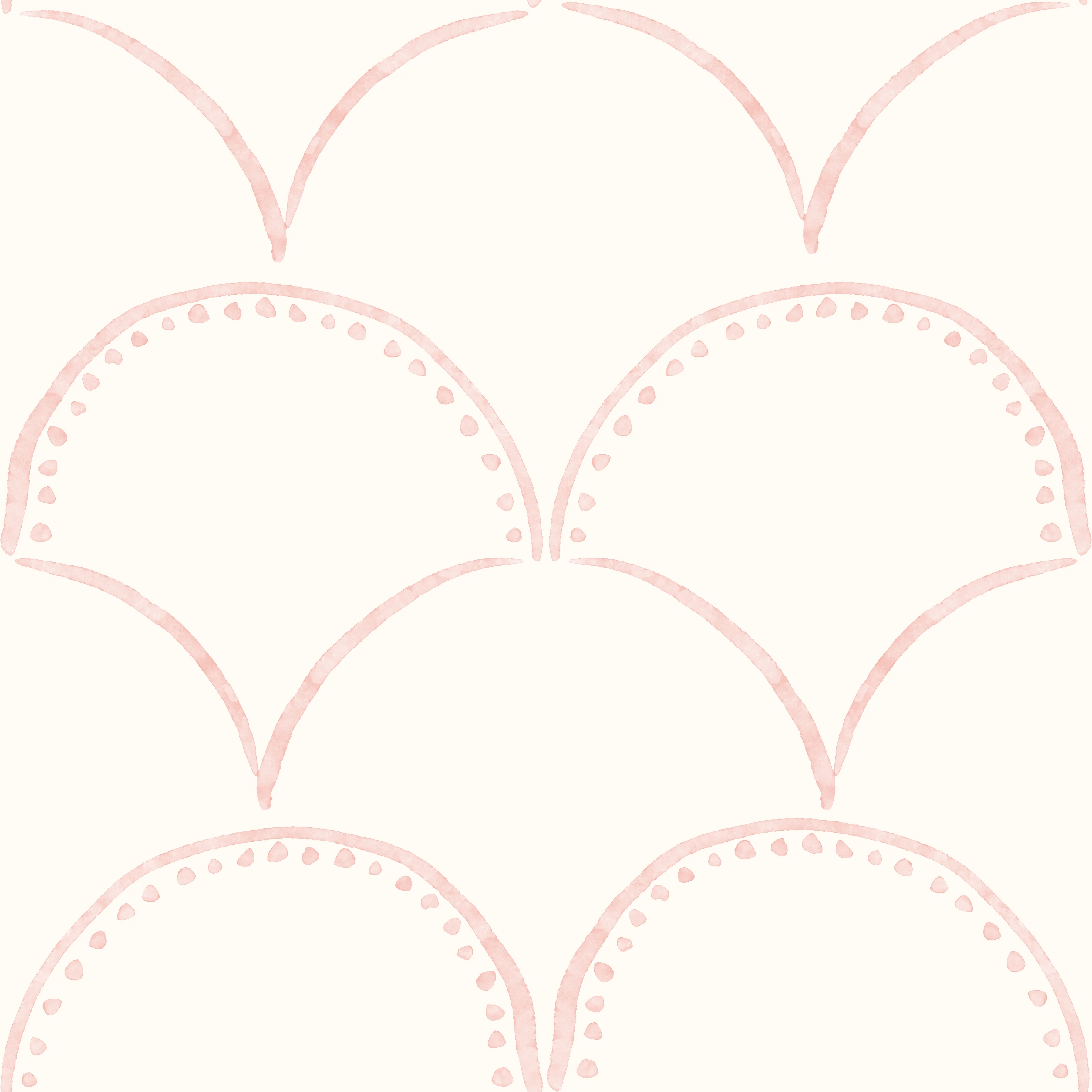 Simple Scallop-pink on cream