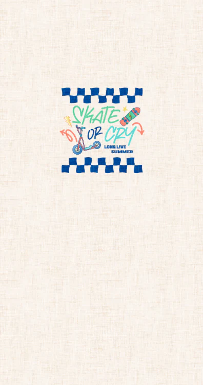 Skate Park Panel- Skate or Cry Blue