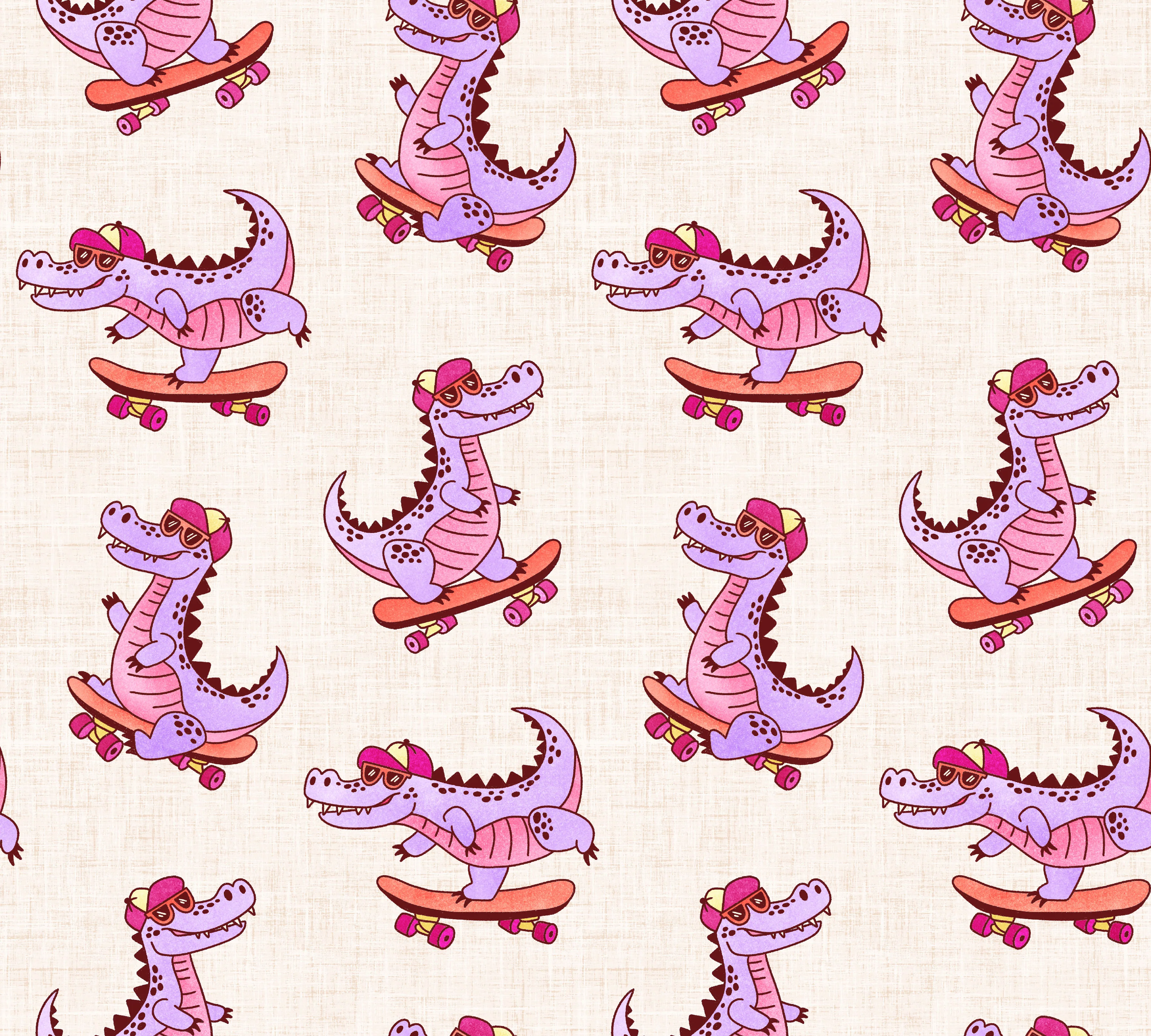 Skate Park Purple Gators White