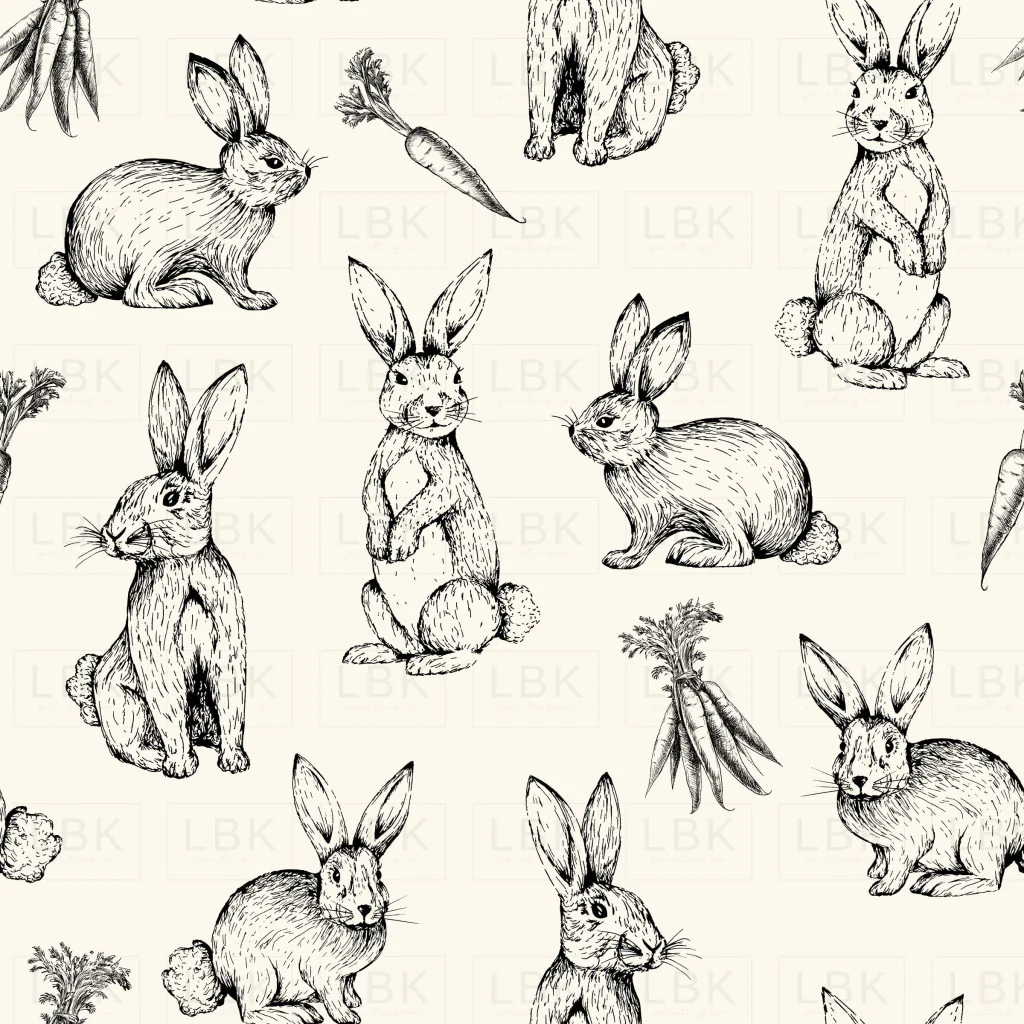 Sketch Bunnies on Cream