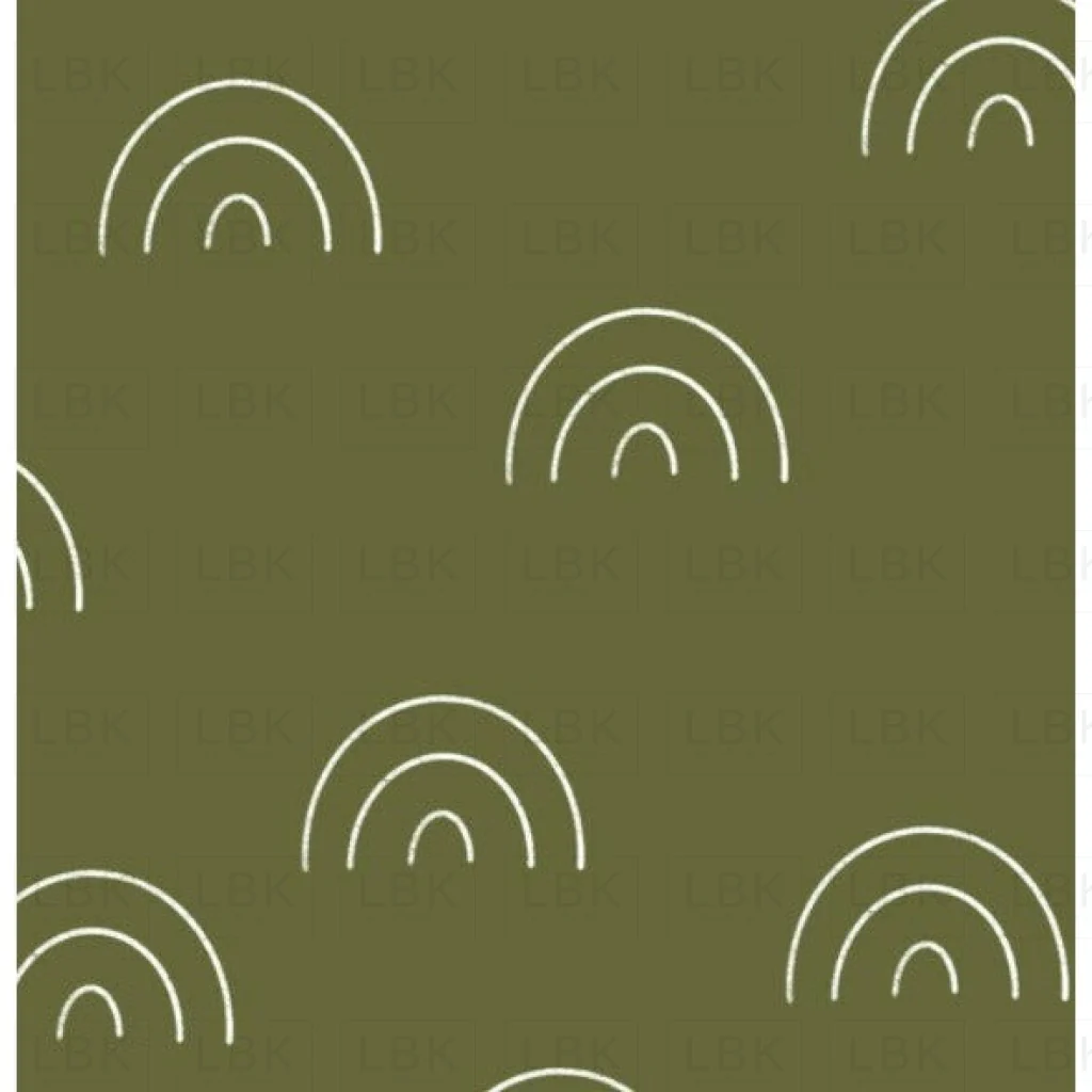 Sketch Rainbows on Olive Green