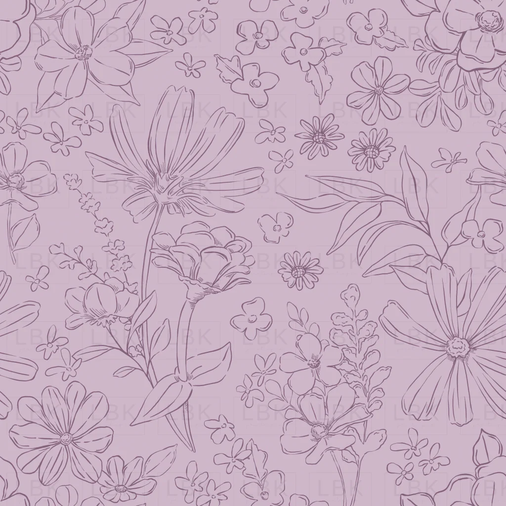 Sketched Floral Purple