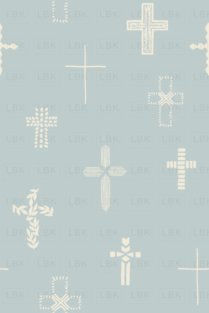 small Easter Cross in Light Blue