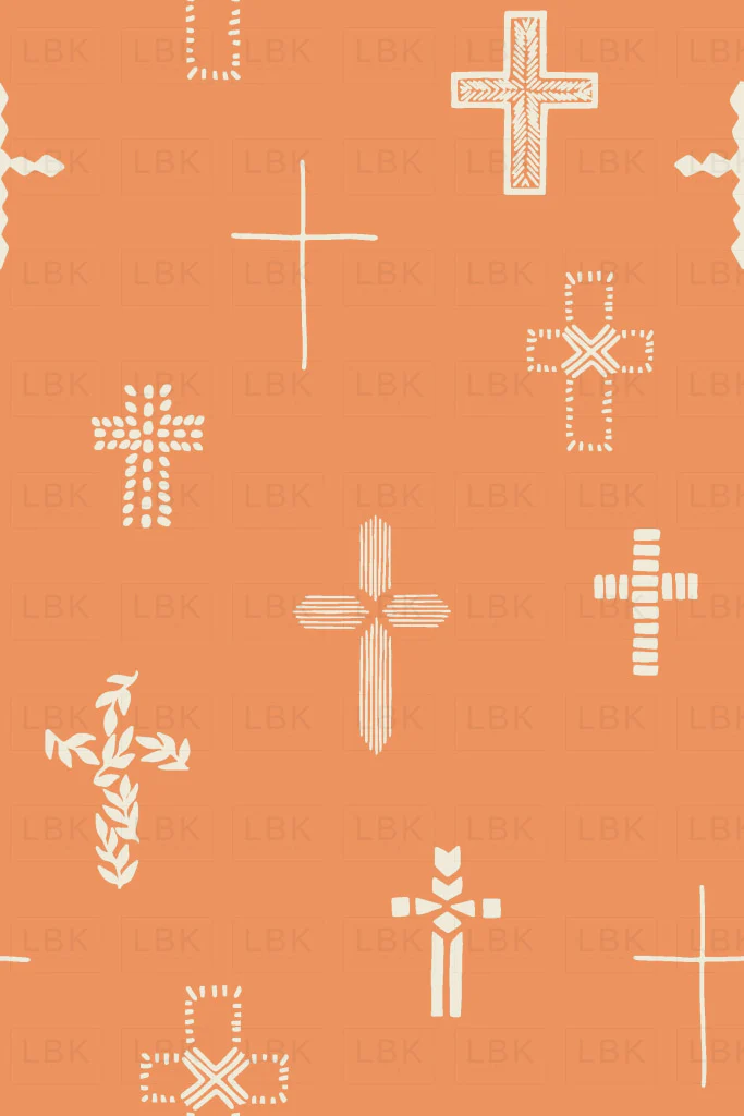 small Easter Cross in Papaya