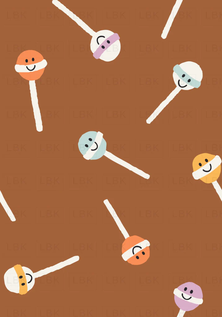 Smiley face Lollipops on Cocoa Brown