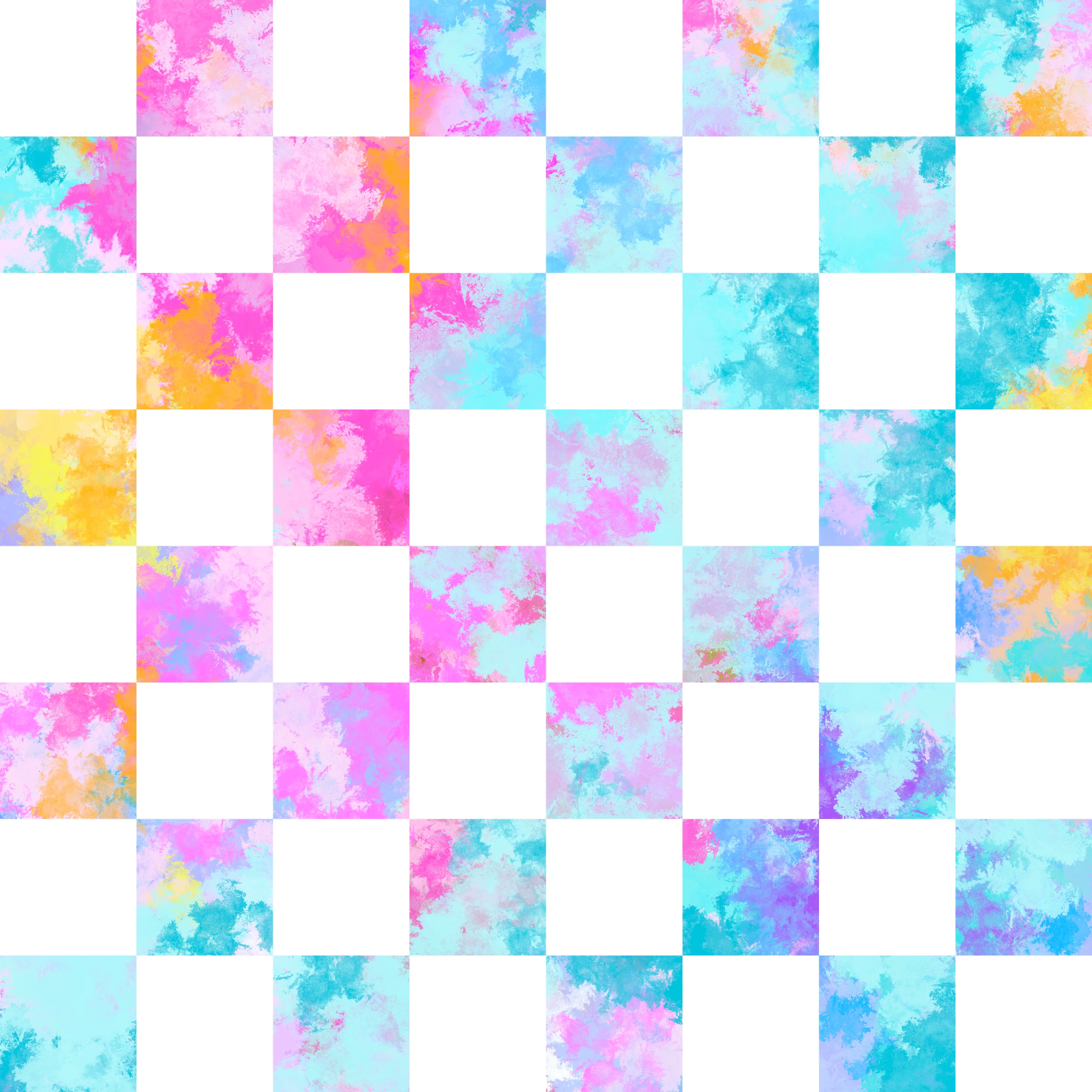 Snowcone watercolor check - turquoise