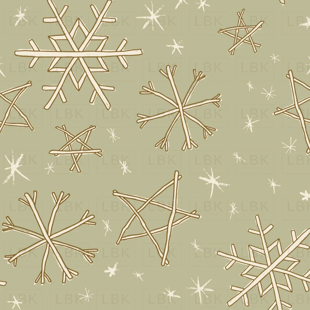 Snowflake on Green