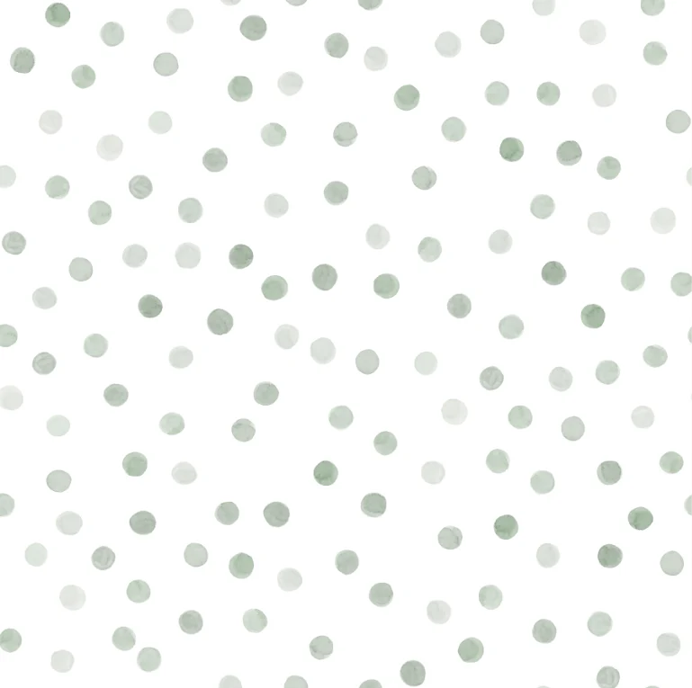 Soft Sage Watercolor Dots