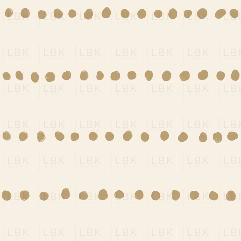 Spotted Dots in Tan on Off-White