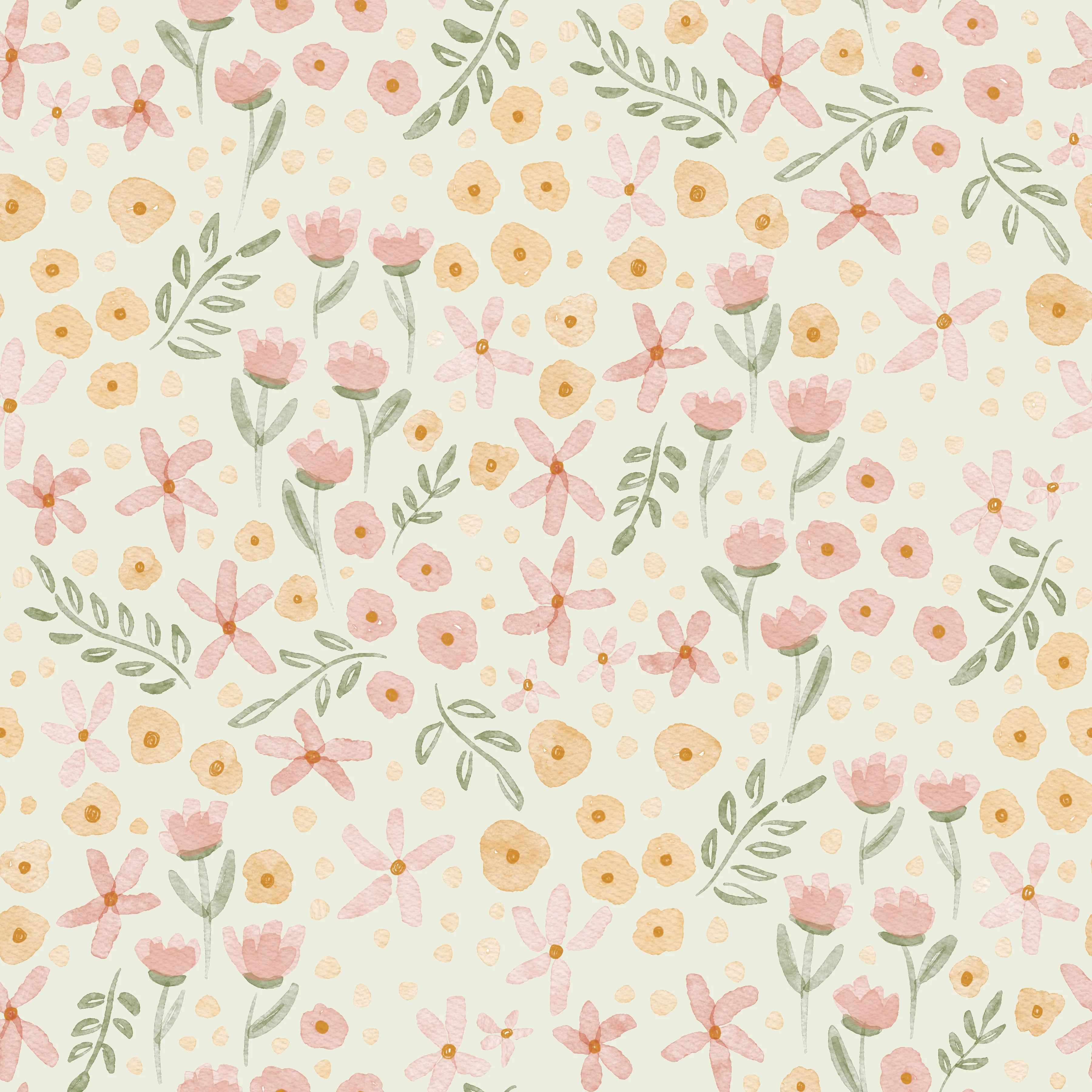 Spring Ditsy floral-light sage