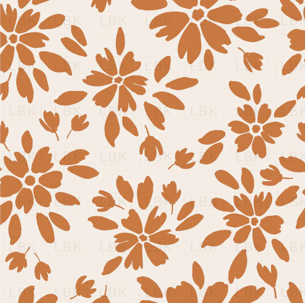 Spring Floral Cream Golden Ochre